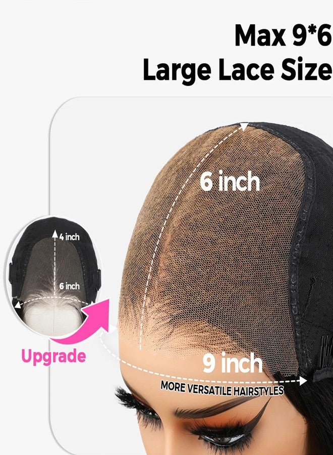 ISEE M-Cap Kinky Curly Wear Go Glueless Wigs Human Hair Pre Plucked Pre Cut Bleached Knots 9x6 HD Lace Glueless Human Hair Wigs For Women (Highlight Ombre, 12 Inch) - Image 4